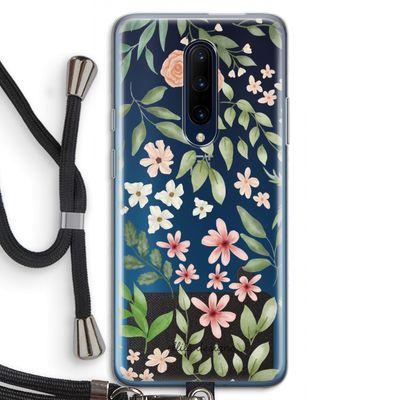 Botanical sweet flower heaven: OnePlus 7 Pro Transparant Hoesje met koord