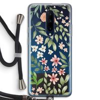 Botanical sweet flower heaven: OnePlus 7 Pro Transparant Hoesje met koord