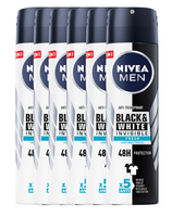 Nivea Men Black & White Invisible Fresh Deodorant Spray Voordeelverpakking - thumbnail