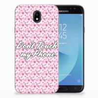 Samsung Galaxy J7 2017 | J7 Pro Silicone-hoesje Flowers Pink DTMP Samsung Galaxy J7 2017 | J7 Pro Silicone-hoesje Flowers Pink DTMP