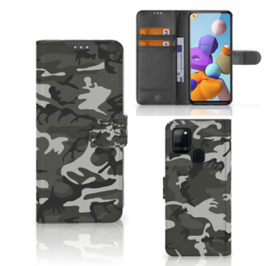 Samsung Galaxy A21s Telefoon Hoesje Army Light