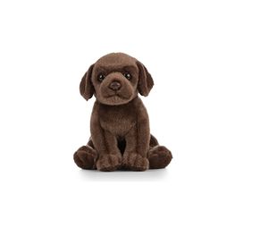 Pluche bruine Labrador hond knuffel 16 cm - Honden huisdieren knuffels - Speelgoed voor kinderen