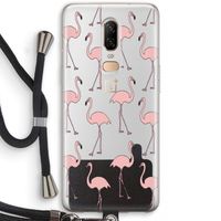 Anything Flamingoes: OnePlus 6 Transparant Hoesje met koord