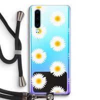 Margrietjes: Huawei P30 Transparant Hoesje met koord
