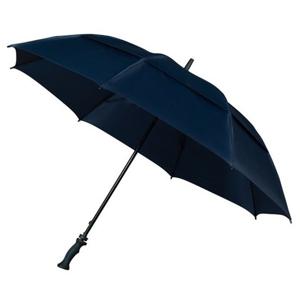 Falcone Extra sterke stormparaplu - donkerblauw - windproof - Dia 130 cm - lengte 96 cm