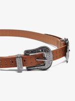 ONLY riem met dubbele gesp Vera cognac - thumbnail