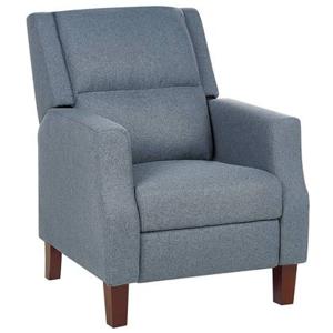 Beliani - EGERSUND - TV-fauteuil - Blauw - Fluweel