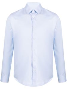 SANDRO chemise en coton à manches longues - Bleu