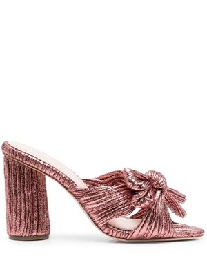 Loeffler Randall sandales Penny 100 mm à détail de nœud - Rose