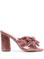 Loeffler Randall sandales Penny 100 mm à détail de nœud - Rose