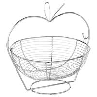 Fruitschaal/fruitmand appel hangend metaal 35 x 29 x 33 cm - Fruitschalen - thumbnail