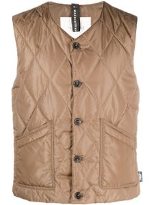 Mackintosh gilet Hig à design matelassé - Marron