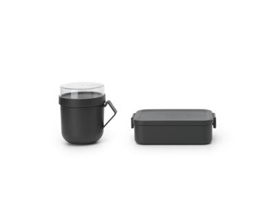 Brabantia Make & Take lunchset 2 delig dark grey