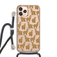 Alpacas: iPhone 11 Pro Transparant Hoesje met koord