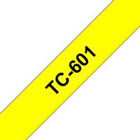 Brother TC-601 Labeltape Kunststof Tapekleur: Geel Tekstkleur: Zwart 12 mm 7.7 m