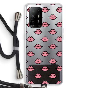 Lipjes: Oppo A94 5G Transparant Hoesje met koord