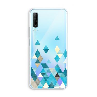 Gekleurde driehoekjes blauw: Huawei P Smart Pro Transparant Hoesje