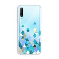 Gekleurde driehoekjes blauw: Huawei P Smart Pro Transparant Hoesje
