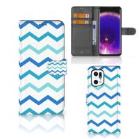 OPPO Find X5 Pro | Telefoon Hoesje | Zigzag Blauw OPPO Find X5 Pro | Telefoon Hoesje | Zigzag Blauw