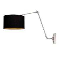 Steinhauer WandlampPrestige Chic metaal met zwarte kap - 3985ST