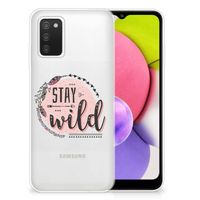 Samsung Galaxy A03S Telefoonhoesje met Naam Boho Stay Wild - thumbnail