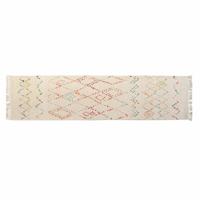 Tapijt DKD Home Decor 60 x 240 x 0,7 cm Polyester Multicolour Ruiten