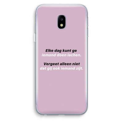 gij zijt ook iemand: Samsung Galaxy J3 (2017) Transparant Hoesje