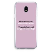 gij zijt ook iemand: Samsung Galaxy J3 (2017) Transparant Hoesje