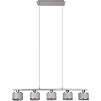 LED Hanglamp - Hangverlichting - Trion Arona - E14 Fitting - 5-lichts - Rechthoek - Chroom - Metaal - thumbnail