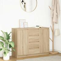 Dressoir met lades 100,5x35x76cm spaanplaat sonoma eikenkleurig