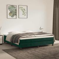 Boxspring bed 160x200 cm fluweel donkergroen