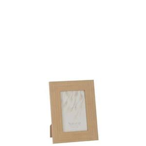 J-Line fotolijst Gewoven - hout - donkerbeige - 4 stuks