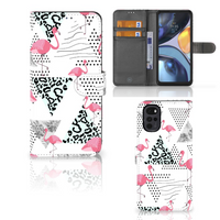 Motorola Moto G22 Telefoonhoesje met Pasjes Flamingo Triangle