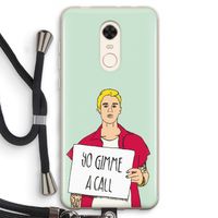 Gimme a call: Xiaomi Redmi 5 Transparant Hoesje met koord Gimme a call: Xiaomi Redmi 5 Transparant Hoesje met koord