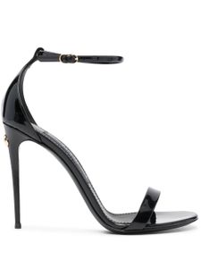 Dolce & Gabbana sandales en cuir verni 100 mm - Noir