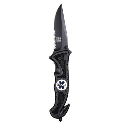 Survival mes - zwart - inklapbaar - 19,5 cm - medic zakmes Survival mes - zwart - inklapbaar - 19,5 cm - medic zakmes