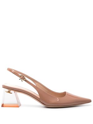 Gianvito Rossi escarpins à bride arrière 50 mm - Marron