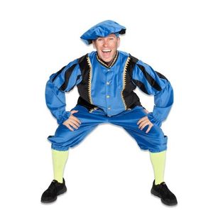 Blauw Piet kostuum katoen fluweel