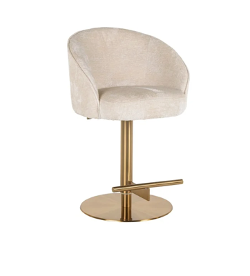 Bar/counter stoel Zabi White Chenille
