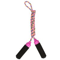 Springtouw speelgoed met Foam handvat - roze touw - 210 cm - buitenspeelgoed - thumbnail