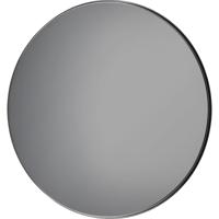 Spiegel - Wandspiegel - Trion Brid - Grijze Spiegelglas - Rond - 80cm - Metaal - Zwart