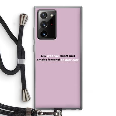 uw waarde daalt niet: Samsung Galaxy Note 20 Ultra / Note 20 Ultra 5G Transparant Hoesje met koord