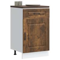 Keuken onderkast Kalmar bewerkt hout gerookt eikenkleurig