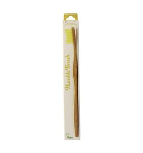 Tandenborstel bamboe medium geel