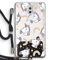 Rainbow Unicorn: Honor 6X Transparant Hoesje met koord