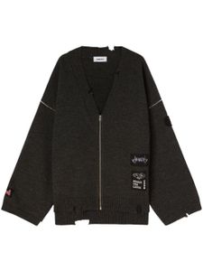 AMBUSH cardigan en laine à effet usé - Gris