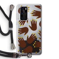 Hands dark: Huawei P40 Transparant Hoesje met koord