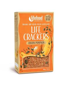 Lifefood Life crackers pompoen ui bio (90 gr)