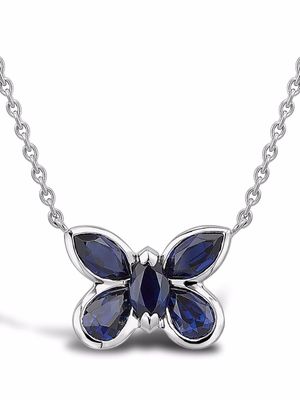 Pragnell puces d'oreilles Butterfly en or blanc 18ct ornées de saphir - Argent