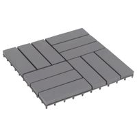 VidaXL Terrastegels 20 st 30x30 cm massief acaciahout greywash